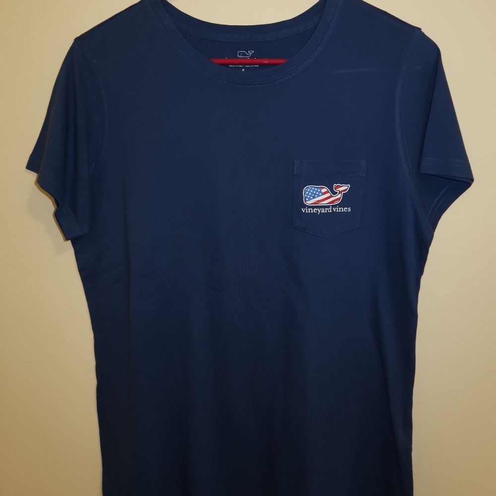 Vineyard Vines long sleeve American flag shirt